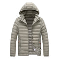 2026 New Men's Lightweight Padded Jacket Hooded Zip-up Parka Male Cotton Down Warm Demi-season Autumn Spring Warm Big Size Coat
