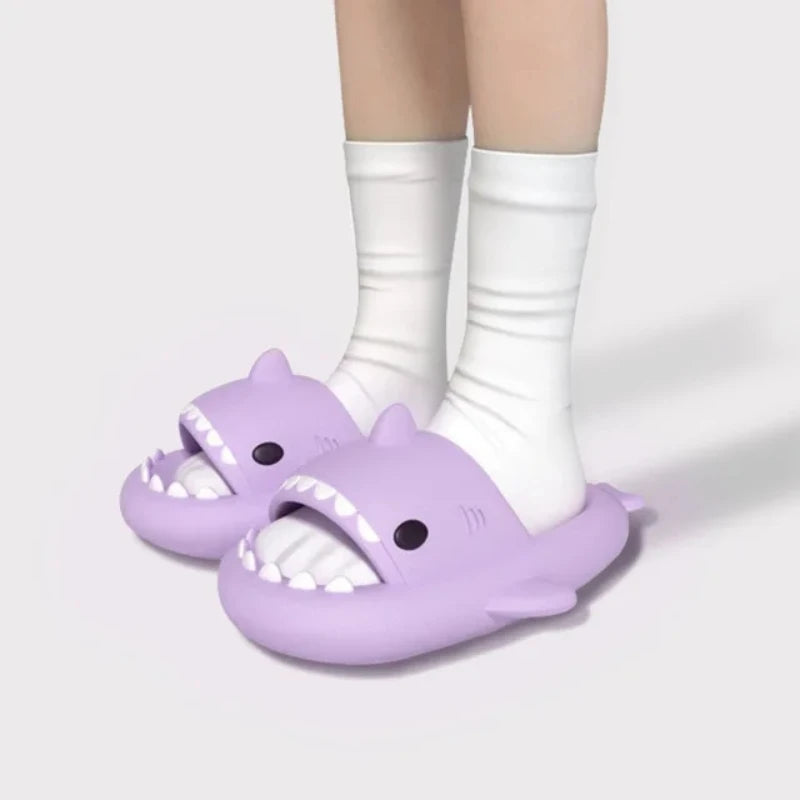New Shark Flip Flops Women Slippers Eva Summer Couple Slides Men Outdoor Beach Sandals Slippers For Home House Shoes