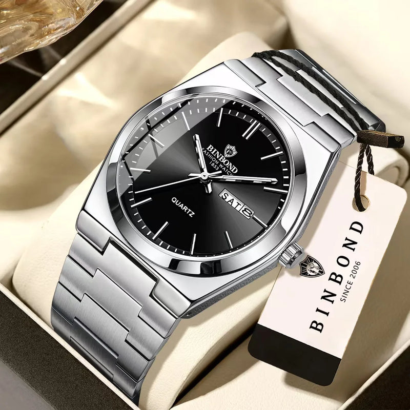 Ultra Thin Fashion Quartz Watch Men Women Minimalist Style Waterproof Luminous Wristwatch Comfortable Strap Daily Office Gift