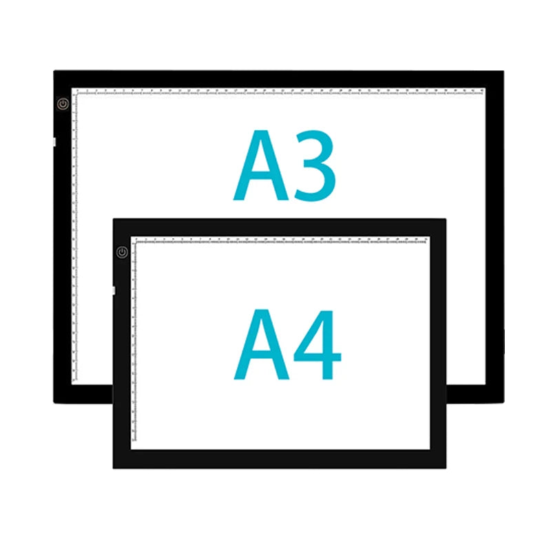 A4/A3 Drawing Tablet Digital Graphic Tablet LED Diamond Painting Light Pad Board Portable Board for X-ray Film Viewer