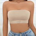Women's Strapless No Padding Seamless Front Button Bra Comfortable Smooth Underwear