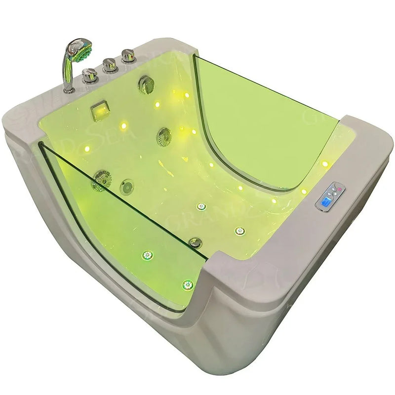 l Home Freestanding Hydrotherapy Baby SPA Bathtub Massage Thermostat Soaking Bathtub Acrylic Children's Bathtub