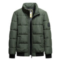8XL Stand Collar Cotton Parkas Men Autumn Winter Thick Padding Baseball Collar Parkas Men Korean Fashion Outerwear Down Coat Man