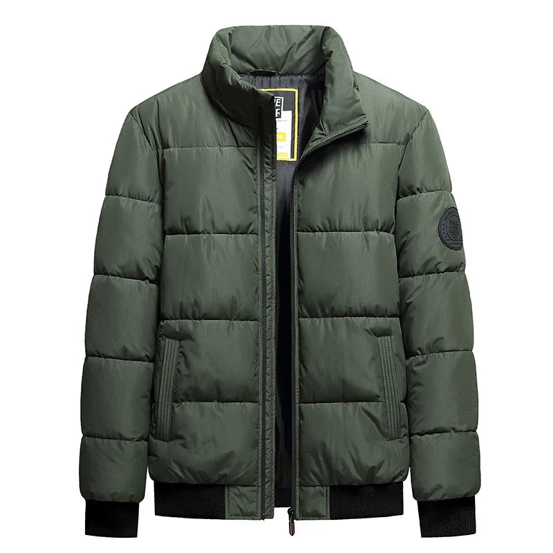 8XL Stand Collar Cotton Parkas Men Autumn Winter Thick Padding Baseball Collar Parkas Men Korean Fashion Outerwear Down Coat Man