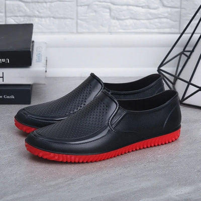 Low-Top Work Slip-on Male Shoes Water Low-heel Galoshes | SAMAG
