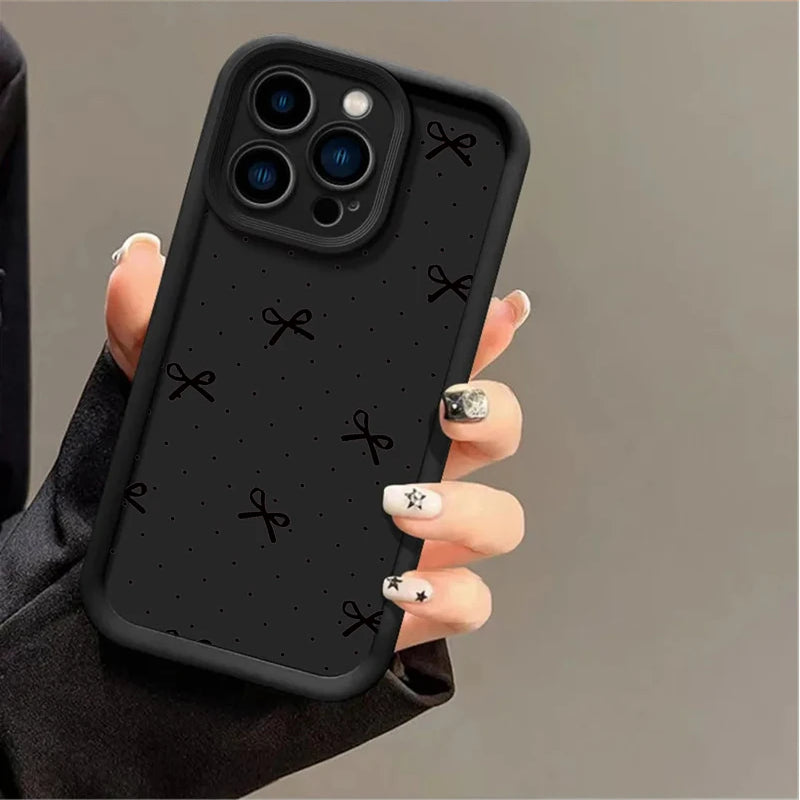 Luxury Pink Cartoon Bow Tie Case For Xiaomi Redmi 15C 15 14C 13C 12C A5 Note 12 13 14 15 Pro Plus 5G 4G 11 11S Protection Cover