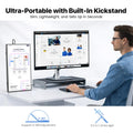 UPERFECT Portable Monitor Touchscreen 15.6" 100% SRGB 1080P with Speaker Kickstand Touch Display USB-C HDMI Ultra-Slim Second Screen for Laptop MacBook Surface PC Phone