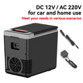 220V Home Refrigerator 12V Car Refrigerator Freezer Heater 10L Mini Auto Freezer Cooler & Warmer Electric Fridge Portable Icebox