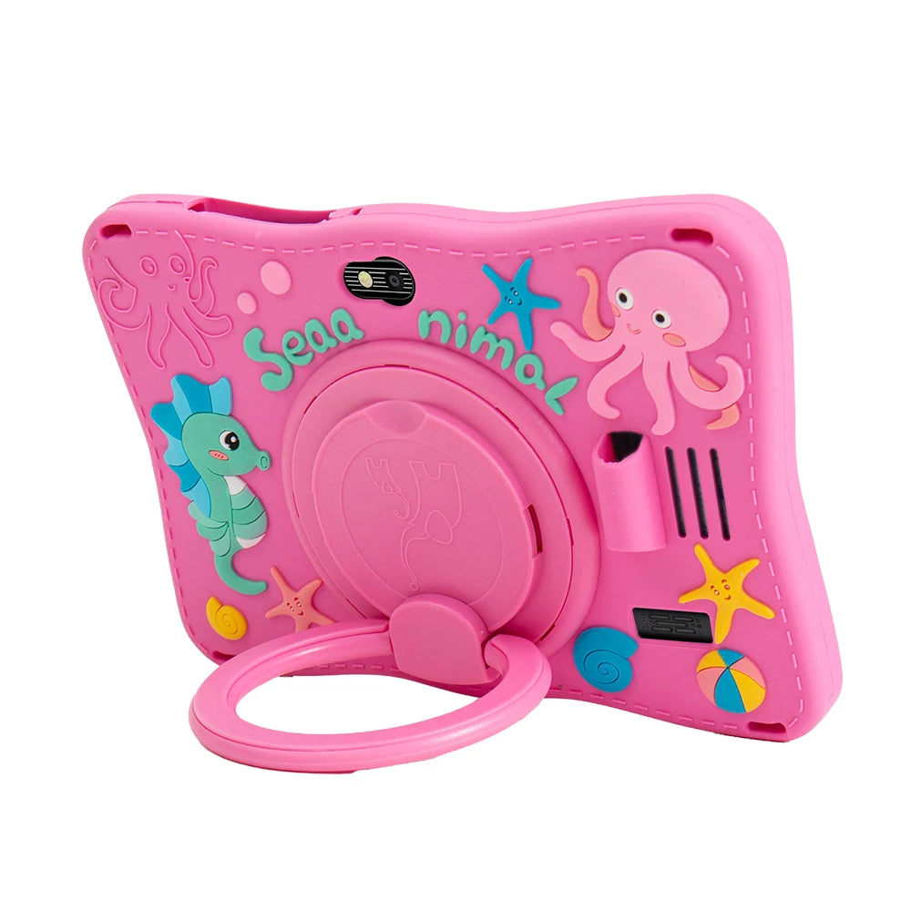 BDF Tablet for Kids 7 Inch Android 11 System 32 GB WiFi Bluetooth Dual Camera Educational Software Installed with Proof Case