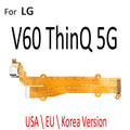 Power Charger Dock USB Charging Port Plug Board With Mic Flex Cable For LG V30 V30S Plus V35 V40 V50 V50S V60 ThinQ 5G