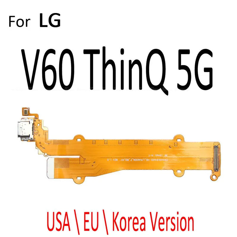 Power Charger Dock USB Charging Port Plug Board With Mic Flex Cable For LG V30 V30S Plus V35 V40 V50 V50S V60 ThinQ 5G