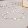 VENTFILLE 925 Sterling Silver Butterfly Bracelet for Girl Bead String Design Insect Fashion Versatile Jewelry Gift | SAMAG