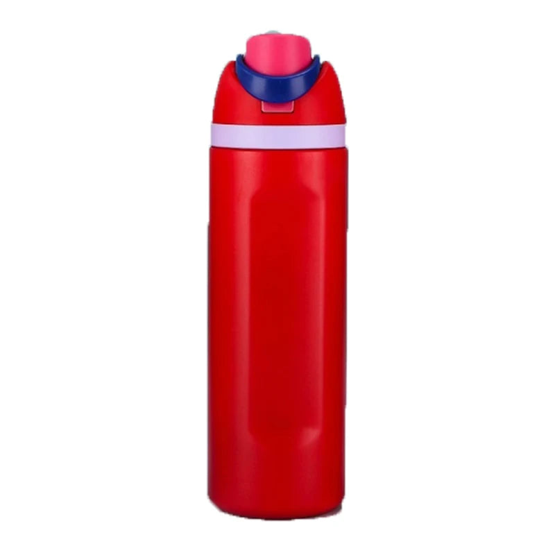 JUSTINLAU Spot Goods 19/24/32oz Thermos Cup Fruit Mug Kids Straw Cup Vacuum Flasks Stainless Steel Travel Thermal Water Bottles