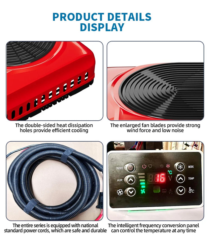 Truck Air Conditioning,DC 12V 24V Rooftop,Roof AC System,Parking Cooling Auto,Vehicle Air Conditioner,For Cars Trucks  Low Noise