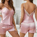 Sexy Backless Deep V Lace Luxury Summer Sleepwear Set | SAMAG