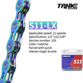 TANKE Bike Chain S8 S9 S10 S11 S12 MTB Road Bicycle Chains,Variable Speed Chain 116/126L High Quality Current Cycling Accessorie
