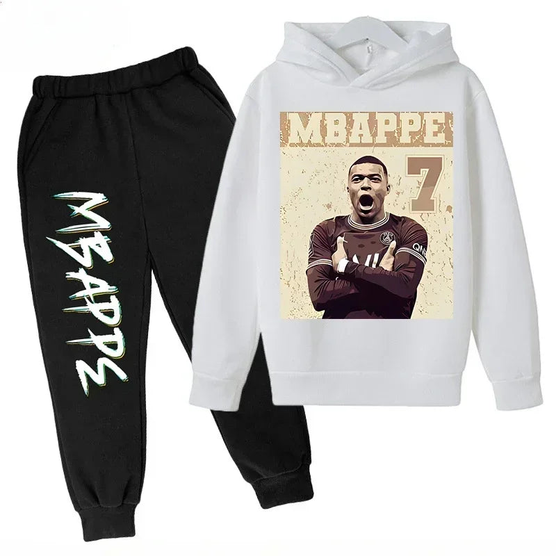 Spring Autumn Children's Hoodie Set Mbappe Print - View 11 | SAMAG