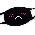 Black Cotton Mask Unisex Winter Warm Thickening Half Face Mouth Mask Cotton Cartoon Pattern Anti-Dust Anti-Respirator Mask