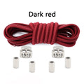 Oval Elastic Shoelace Metal Buckle Laces Unisex Quick-On/Off Shoelaces for Sneakers and Boots 1Pair/2Pair