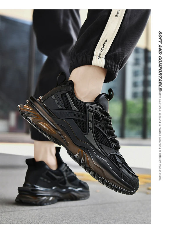 High-quality Large-sized Round-toed Thick-soled Height-increasing Shock-absorbing and Low-top New Casual Sports Shoes