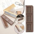 2 in 1 Portable Folding Comb Chocolate-Shaped Mini Compact Hair Comb with Mirror Creative Travel Hair Smooth Styling Tool