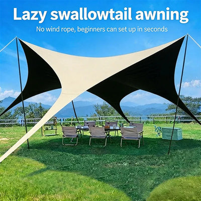 Upgraded Windless Rope Tarp, No Tie Needed - Swallowtail | SAMAG