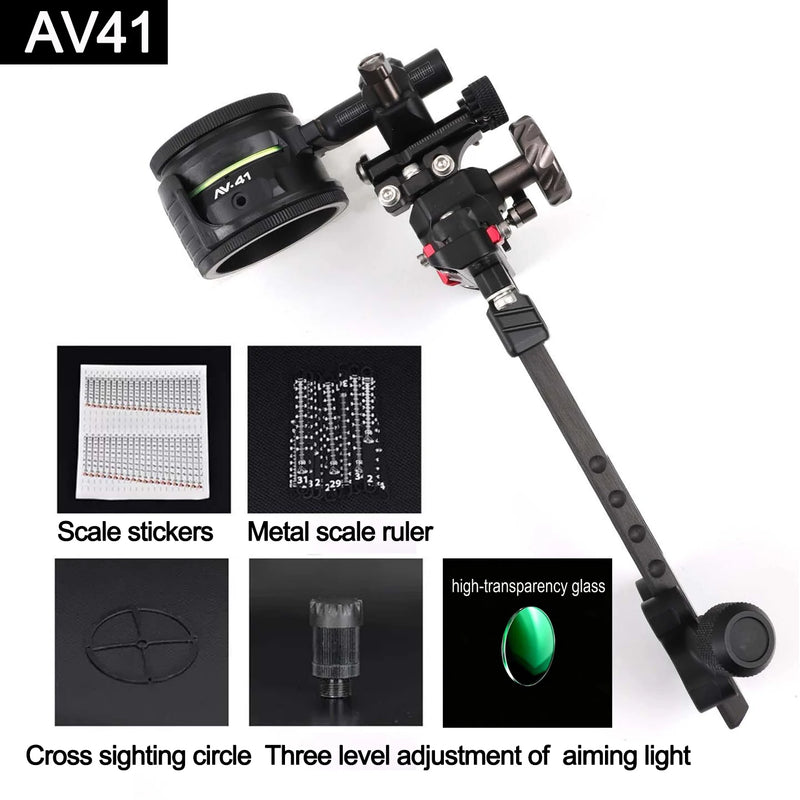 Single Pin Compound Bow Sight, Aluminum Alloy Long | SAMAG