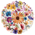 10/25/50pcs Transparent Mixed Flower Plants Stickers for DIY Waterproof Suitcase Phone Laptop Water Bottle Laptop Scrapbooking