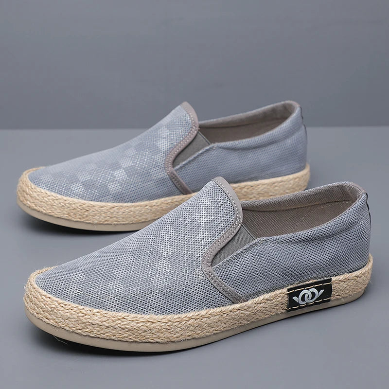 2023 Men's Canvas Shoes Hot Sale Lightweight Comfortable Low-cut Vulcanized Shoes Men Espadrille Non-slip Casual Shoes Men Flats
