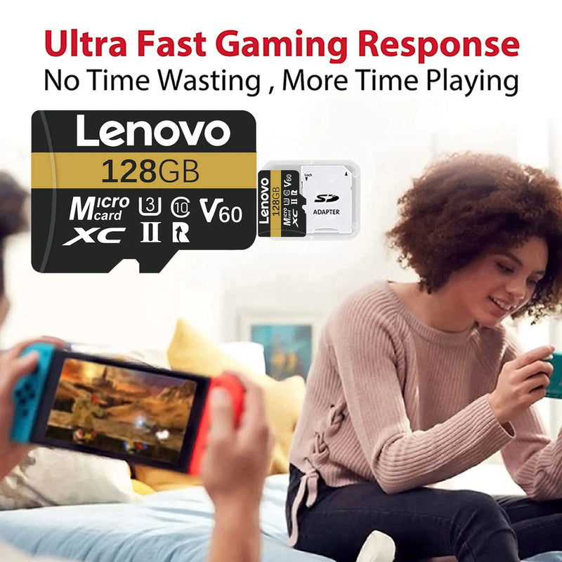 High Speed Lenovo SD Memory Card 128GB 256GB 512GB 64GB Micro SD Cards  Class 10 U3 V60 TF Card For Nintendo Switch Drone Camera