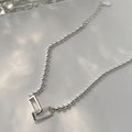 925 Sterling Silver Geometric Square Round Bead Bracelet For Women Personality Temperament Simple Hand - Visuel 4 | SAMAG