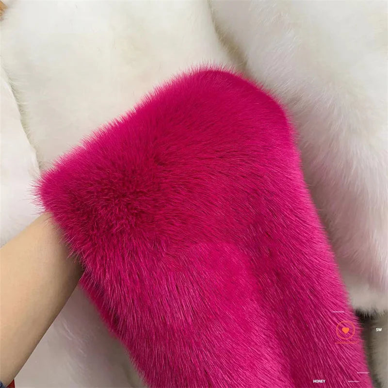 Mule Slippers Mink Fur Slides Comwarm Fashion Women Clogs Cork Insole Fur Slippers with Arch Support Outdoor Slides Home Shoes