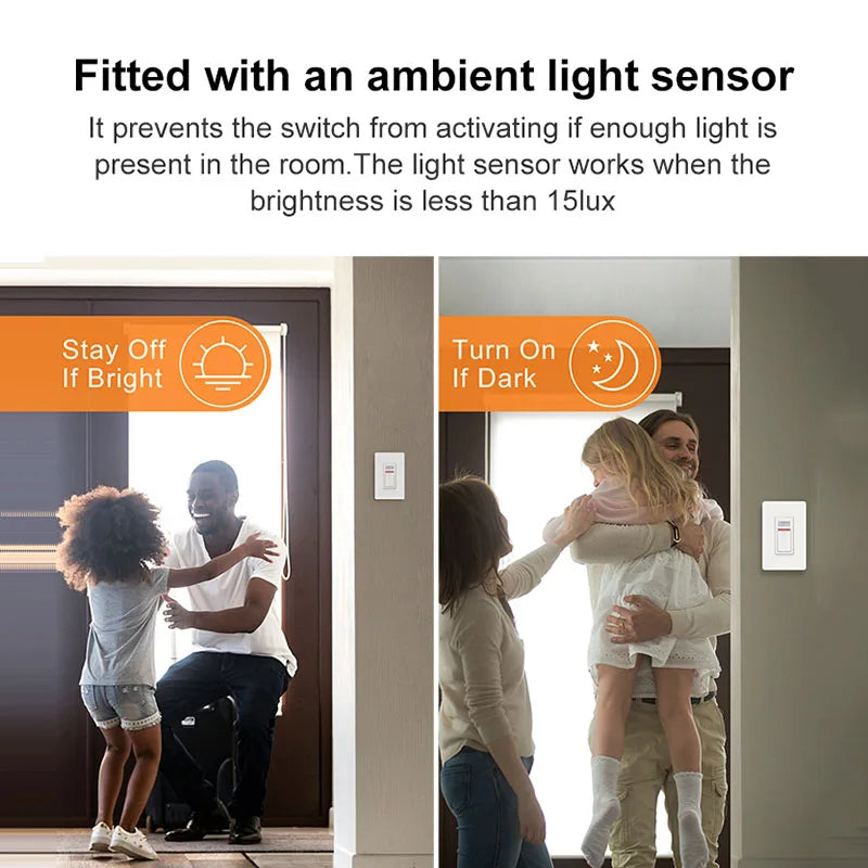 3 Way Tuya WiFi PIR Motion Sensor Smart Home Human Body Infrared Detector 100-120V Movement Sensor Works with Alexa Google Home