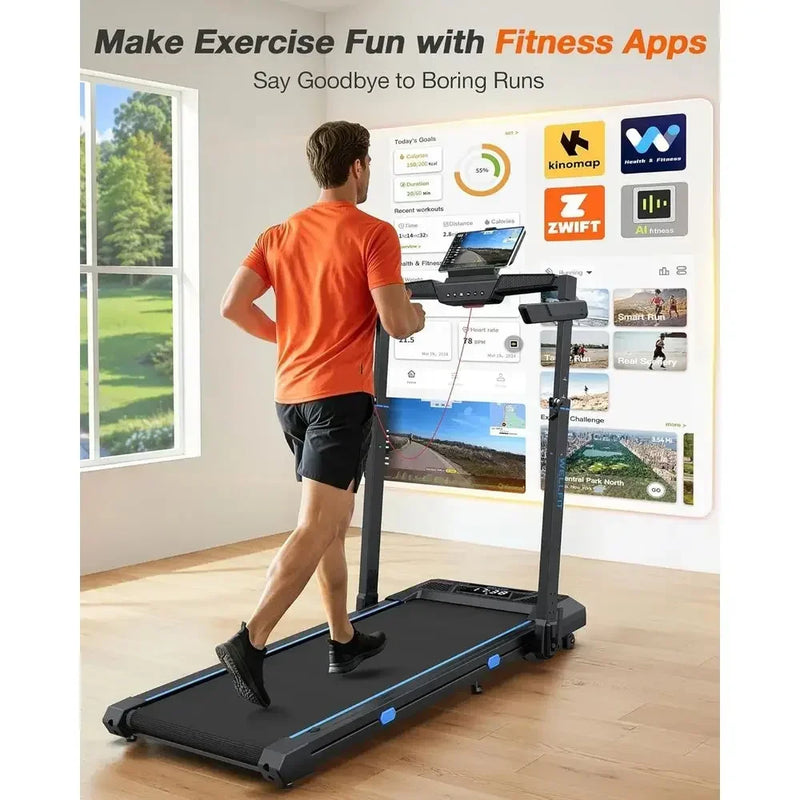 Adjustable Incline 4-in-1 Folding Treadmill, 3.5HP Quiet | SAMAG