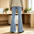Men's Linen Flare Suit Pants Retro High Waist Slim Fit - View 6 | SAMAG