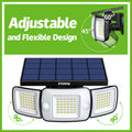 Solar Lights Outdoor with 3 Modes Motion Sensor Super Bright Wall Lamp IP65 Waterproof Street Light for Garden Yard Path Garage