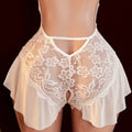 New Sexy Crotchless Blue Sexy Lingerie Women Lace Hollow Bodysuit Erotic Pajamas Teddy Babydoll Dress Deep V Open Bra Porn Set