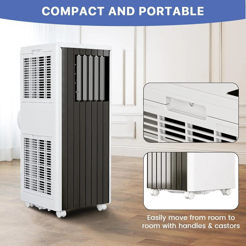 8000 BTU Portable Air Conditioner 3 in 1 Cool Dry Fan Portable AC Unit with Sleep Mode 24H Timer Remote Control Complete Window Vent Kit Portable Air Conditioner for Bedroom Apartment Up to 350 Sq Ft