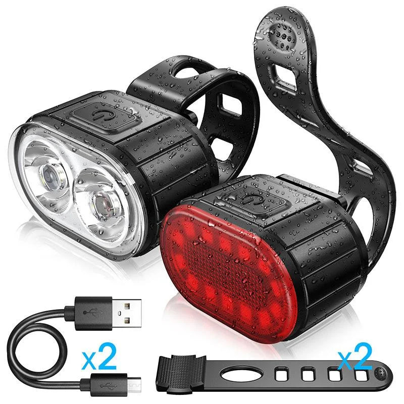 BUCKLOS Bike Lighting Front/Rear/Set Lights Bicycle Lamp Led Cycling Light Bike Lighting for Bicycle MTB Front Taillight Lantern