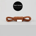 1Pair Waxed Cotton Round Shoe laces Coloured Leather Shoes lace Waterproof ShoeLaces Men Boots Shoelace Shoestring