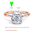 SDOOU Elegant 14K Gold Filled Six Claw Solitaire Moissanite Ring 1/2/3ct D VVS1 Round Cut  Everyday Wear Jewelry Gift for Women