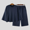 INCERUN Men's Sets Solid Color Oversize 3/4 Sleeve T Shirt Pants Two Piece Streetwear Stylish Casual - View 9 | SAMAG