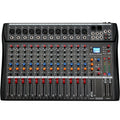 DEPUSHENG DX12 Professional Audio Mixer 12 Channel Studio Audio Console USB MP3 Input 48v Phantom Power DJ Console