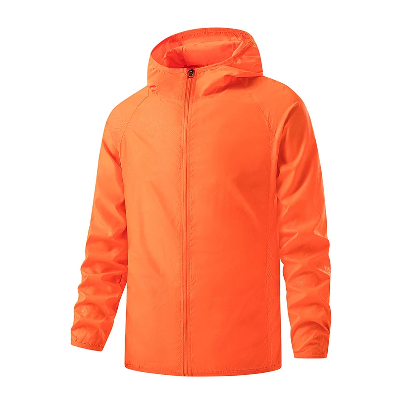 JNLN Men Women Hiking Jackets Waterproof Sun Protective Windbreaker Unisex Camping Climbing Outdoor Rain Coat Portable Clothes