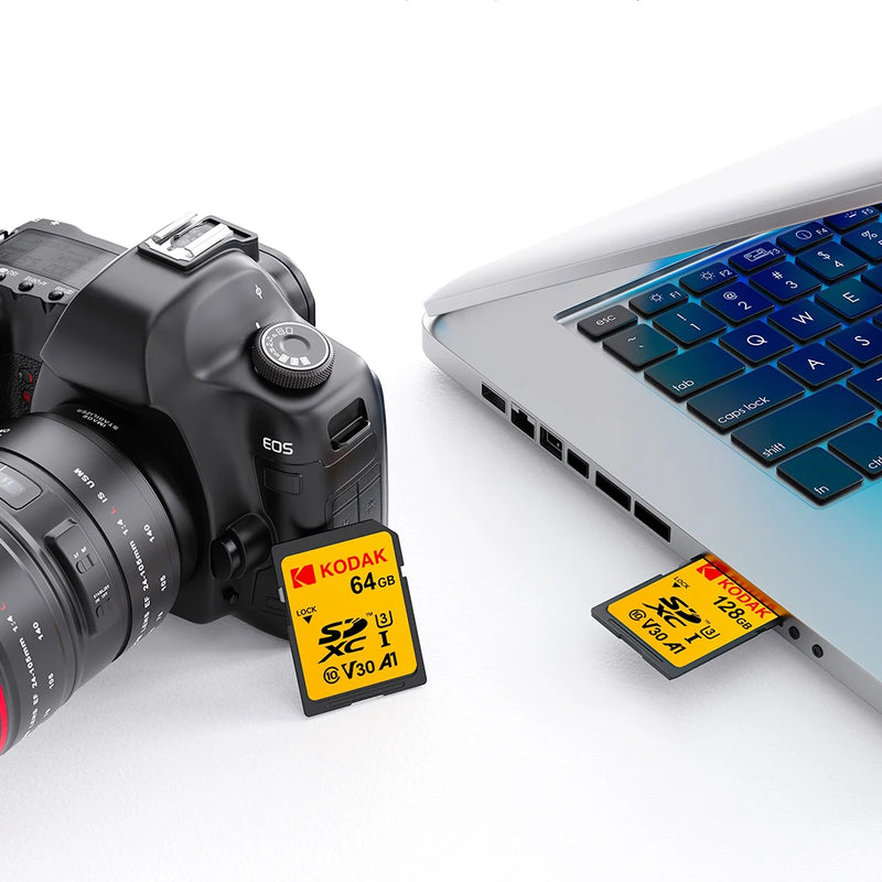 KODAK SD Card High speed SD Card U3 Class10 256GB 128GB 64GB 32G Full Size Flash SD Memory Card High Speed for Camera