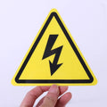 5pcs Yellow Warning Sticker 3.6/5/8/10/15cm Accessories Electrical Shock Hazard Danger Notice Danger Forelectric Box