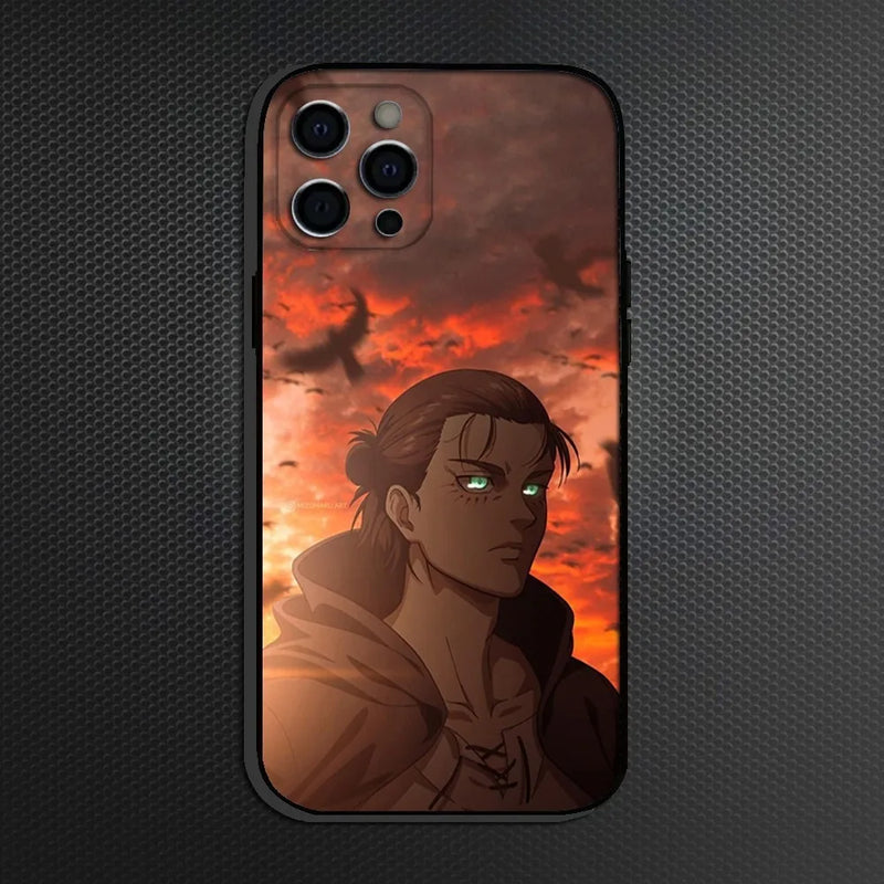 A-Attack On T-titan  Phone Case For iPhone 16,15,14,13,12,11 Plus,Pro Max,XS,X,XR,SE Soft Silicone Black Cover