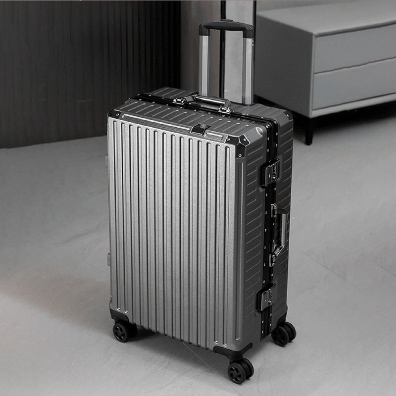 Trolley Luggage 20 24 26 28" Aluminum Frame Rolling Luggage Case USB Travel Suitcase on Wheels Combination Lock Carry on Luggage
