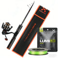 HASIDA BFS Butterfly Carbon Fiber Fishing Rod Spinning Combo Fuji Guides Fresh/Saltwater Shore Casting UL Action 1.5m-1.85m