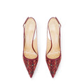 Thin Heel Pointed 2025 New High Heels Women's Red Fabric Versatile